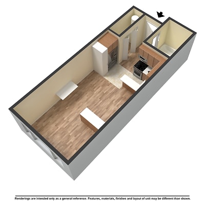 Non-Renovated Studio Unit